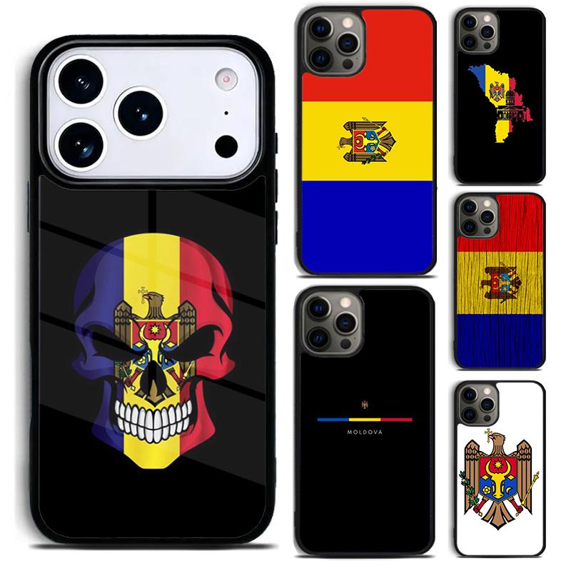 Чехол для телефона с флагом Молдовы и молдаванами для iPhone 17 16 15 Pro Max Air 14 13 12 11 Plus Ударопрочный Чехол Capa