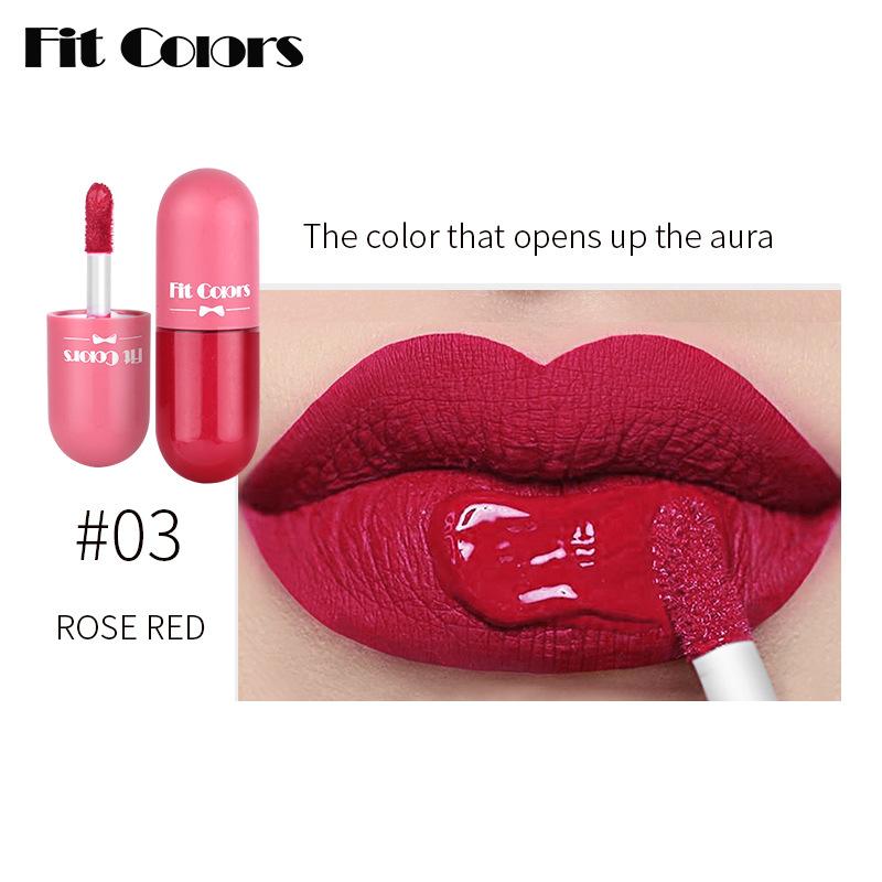 Fit Colors 6 Color Mini Capsule Lip Gloss Color Not Sticking Cup Matte Liquid Lipstick
