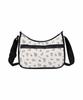 LESPORTSAC Сумка-хобо Classic с рисунком 'Чернильный Цветочный' цвета Слоновой кости [7520.Hg81]