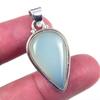 Natural Aqua Chalcedony Gemstone 925 Solid Sterling Silver Pendant 1.50'' p0U04