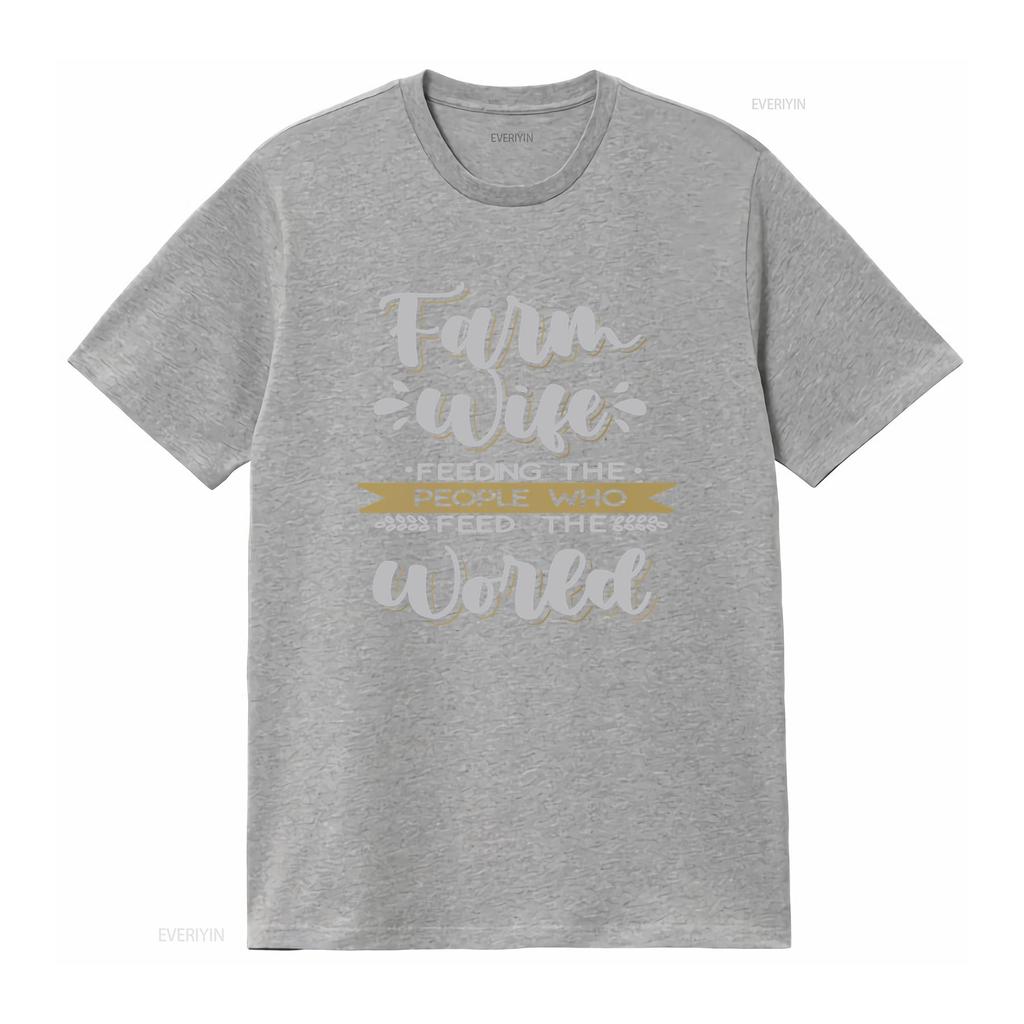 Farm Wife T Shirt Farmer Mom Feeding The People  vintage Washed Stylish Casual Breathable designer clothes graphic Soft homme