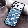 Японский стиль Волна Чехол для телефона для iPhone 17 16 15 Pro Max Air 14 13 12 11 Plus Ударопрочный чехол