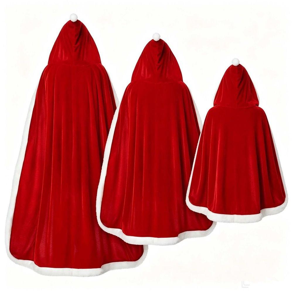 Velvet Christmas Cloak Thick Red Velvet Cape Creative Santa Claus Costume Party Costumes Dress