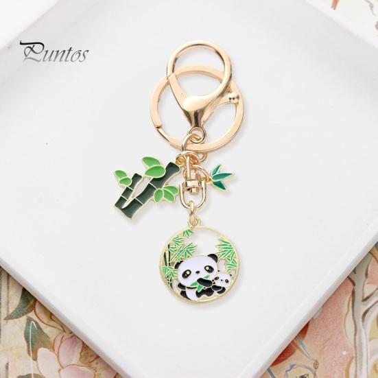 Новогодний брелок с пандой, бамбуковый венок, кулон, полированный зажим для омара, легкая сумка через плечо, школьный ранец, украшение, кулон, брелок