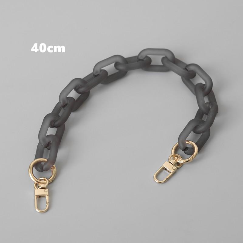 New Fashion Woman Bag Accessory Detachable Parts Replacement Chain Grey Resin Luxury Strap Women Acrylic Shoulder Handle Chain