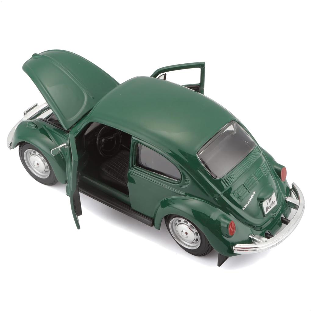Maisto Scale Diecast Volkswagen Beetle 1973 Finished 31926 GN 1/24 Green, Model,