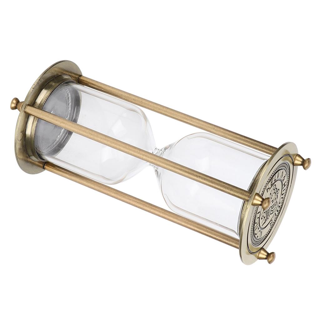 Стеклянные песочные часы Декоративный сплав Стеклянные песочные часы Украшение для гостиной Офисный декор для рабочего стола Петит