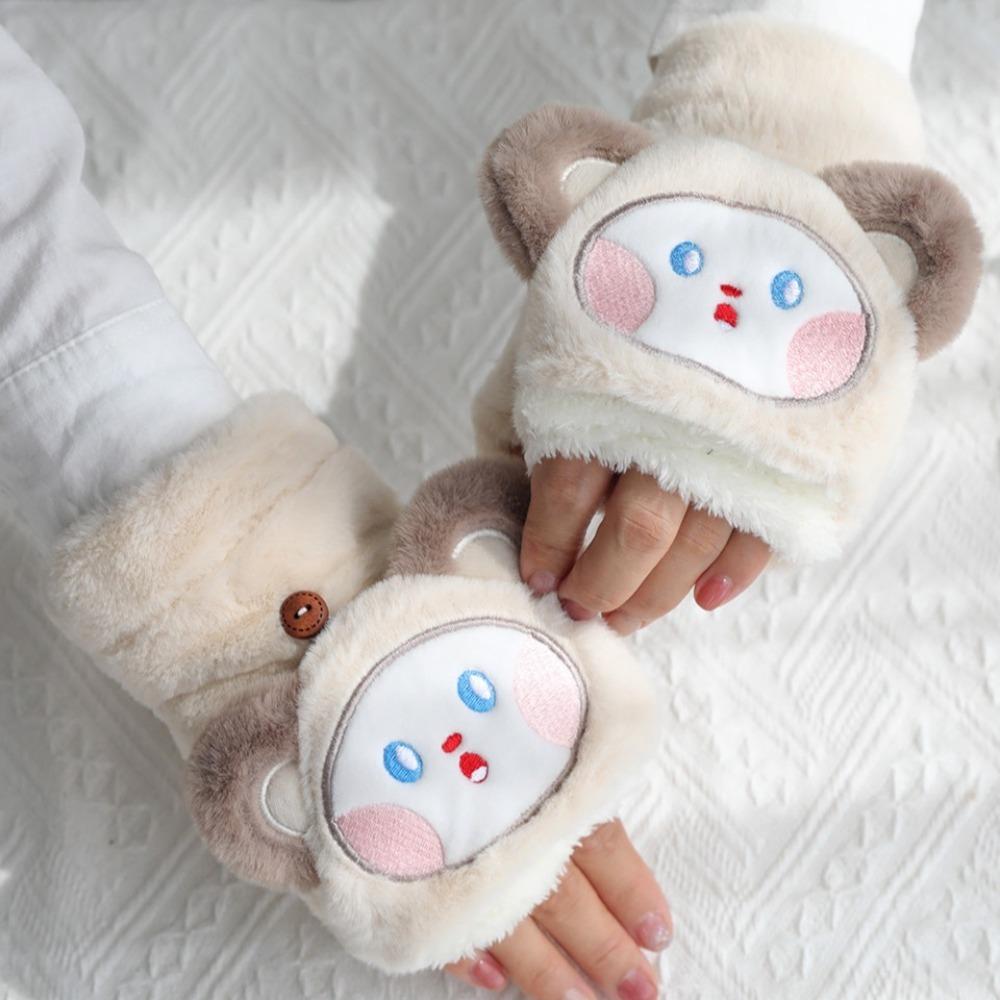 Cartoon Animals Cartoon Winter Gloves Soft Plush Pig Gloves Kawaii Children Gloves  Autumn