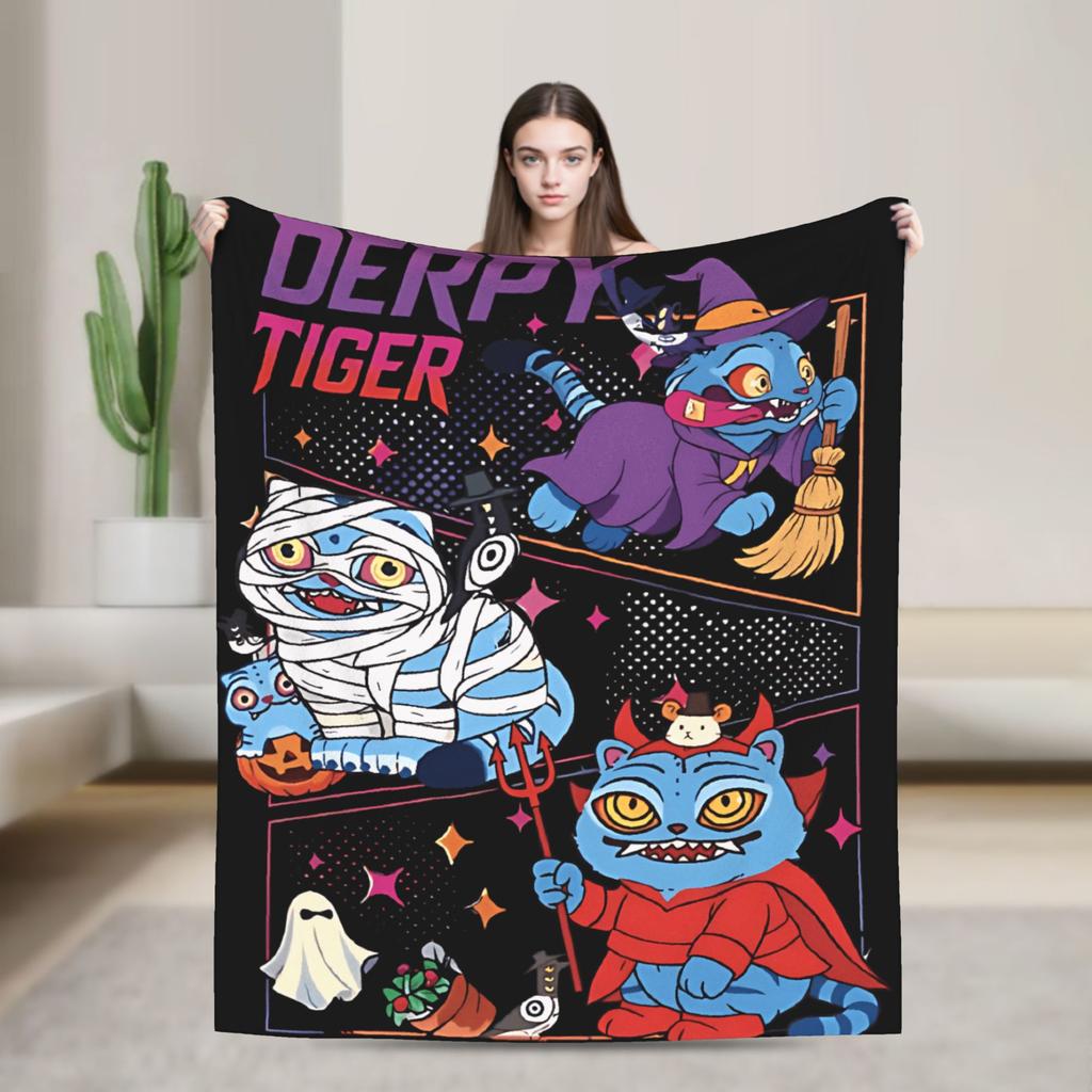 Saja Boys Kpop Hunter Halloween Warm Soft Blankets Camping Plush Throw Blanket Comfortable Home Decor Bedspread Sofa Bed Cover