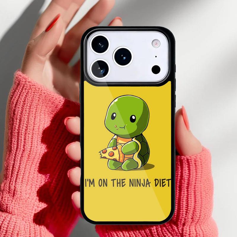 Милый Мультяшный Чехол-Черепаха для Телефона iPhone 17 16 15 14 13 Pro Max Задняя Крышка для 12 11 Pro Coque