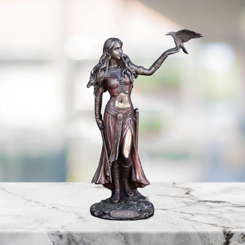 Resin Greek Goddess Figurine Pluto Lucky Fortune Sculpture Office Gift Home Decor Garden Sculpture Angel Figurine