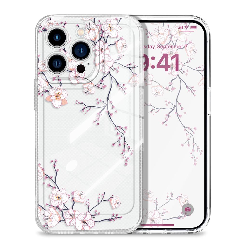 Flower Dance Transparent Phone Case For iPhone 13 12 11 X XR XS 8 7 6 Pro Max Plus Mini Soft TPU Cover