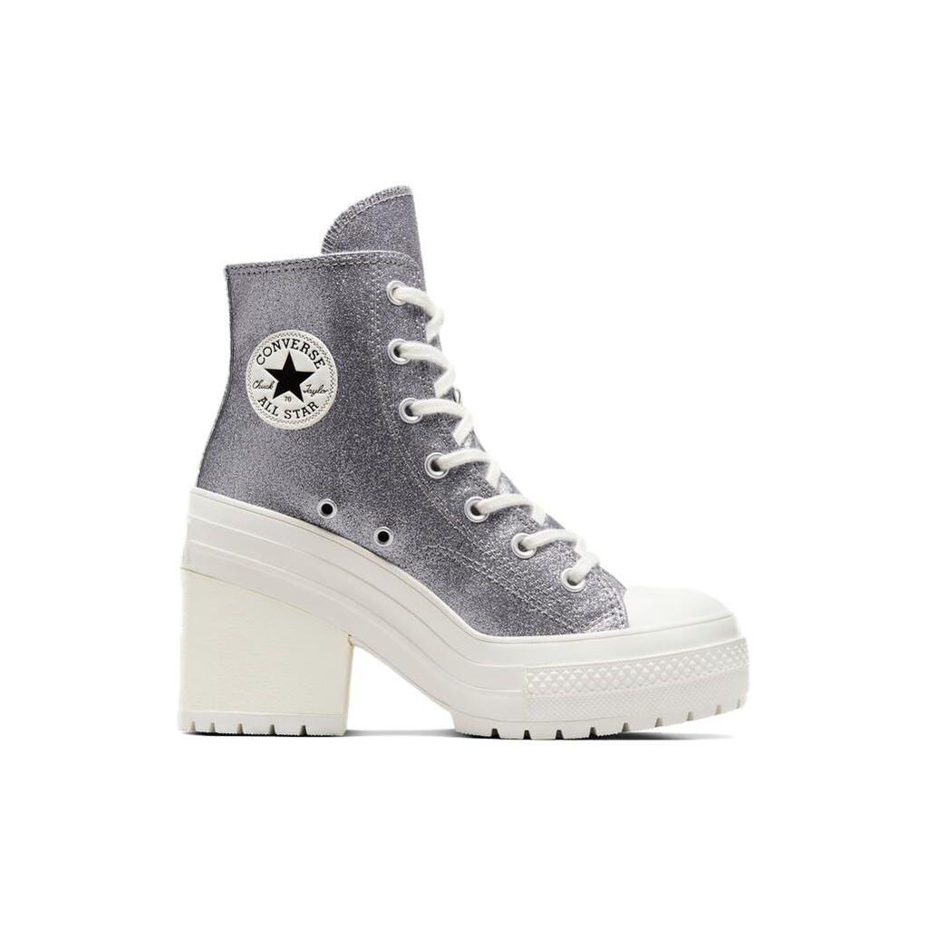 Converse Chuck 70 De Luxe Sequined High-Top Canvas Sneakers Women Sneakers Gray A08177C