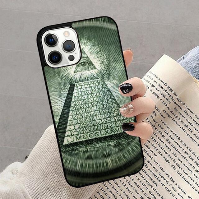 Чехол для телефона 'Глаз Иллюминатов Оккультная Пирамида' для iPhone 17 Air 16 16e 15 Plus для Apple 13 11 12 14 Pro Max Чехол fundas