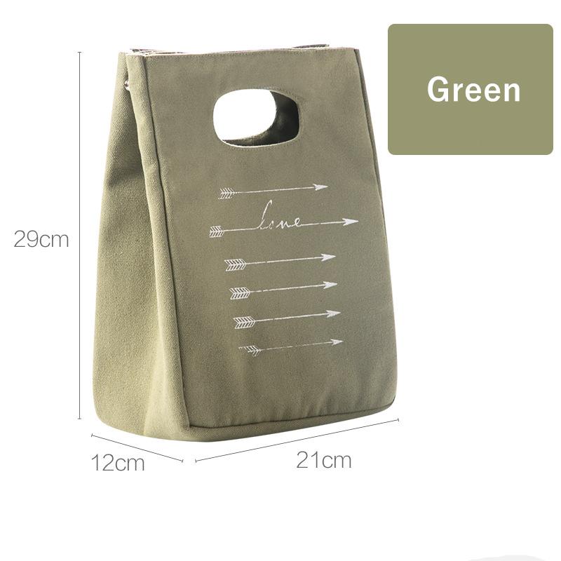 Japanese Canvas Insulation Lunch Bag Large Capacity Portable Picnic Thermal Tote Bento Box Cooler Bag Food Storage Container