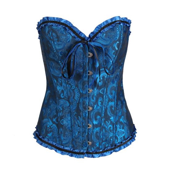 Women Corset Tops Off Shoulder Lace Bow Tie Design Regular Fit Shapewear Perfect Figure Lace-up Waist Trainer