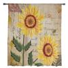 Retro Shabby Sunflower Sheer Curtains for Living Room Decoration Window Curtains for Kitchen Tulle Voile Organza Curtains