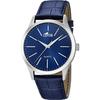 Classic Watch - Lotus - Blue - Leather - 42 Mm - Water Resistant 5 ATM