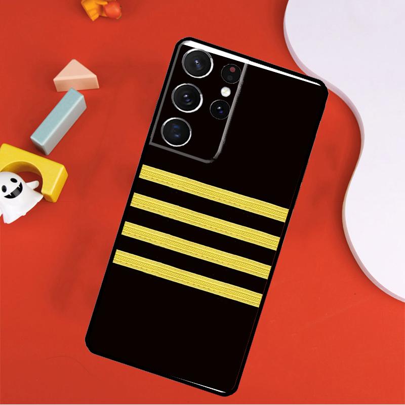 Airplane Pilot Epaulette Phone Case For Samsung Galaxy S23 S20 FE S8 S9 S10 S21 Plus Note 10 Note 20 S22 Ultra Cover