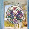 Butterfly Wall Art Decor Round Hanging Sign Decorative Pendant Window Acrylic 19.8CM Welcome Pl H4X9