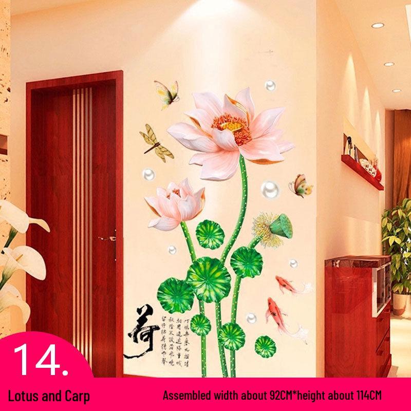 Самоклеящиеся настенные наклейки в китайском стиле для декора гостиной и спальни