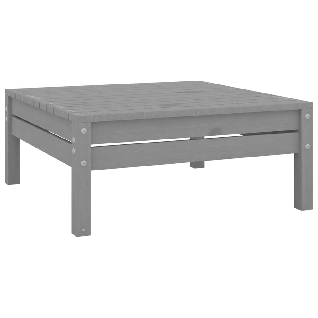 8 Piece Garden Lounge Set Solid Pine Wood Gray