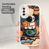 Slim Cartoon Astronaut Leather Back Casing PU Leather Cover Phone Case for OPPO Reno Realme OnePlus