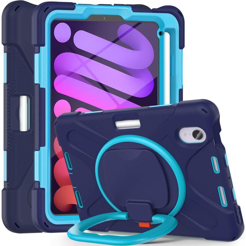 IPad Mini 6 Case 8.3 Inch Silicone Shockproof 360 Rotating Stand Full Body Protective Cover