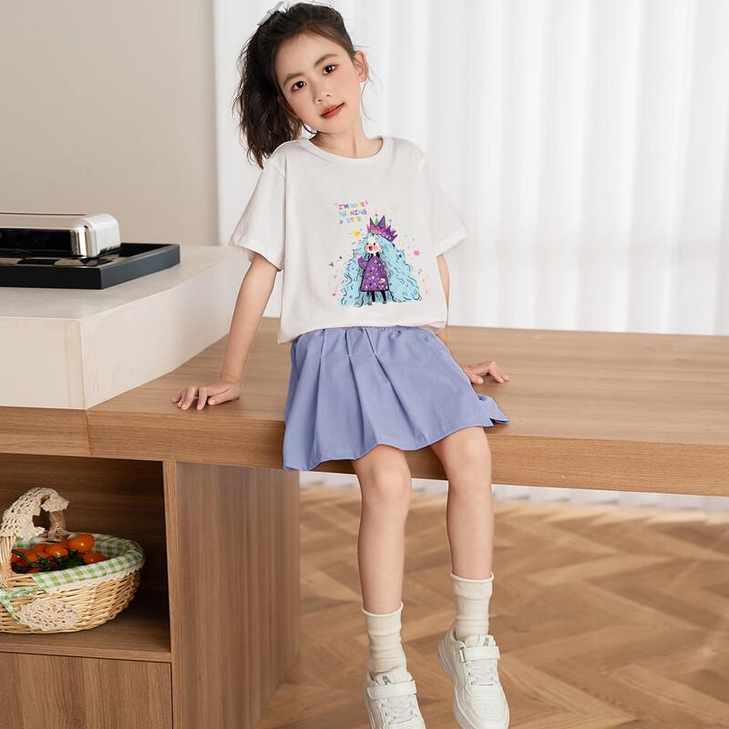 Tangshi Girls' 2026 Summer Short Sleeve Two-Piece Set