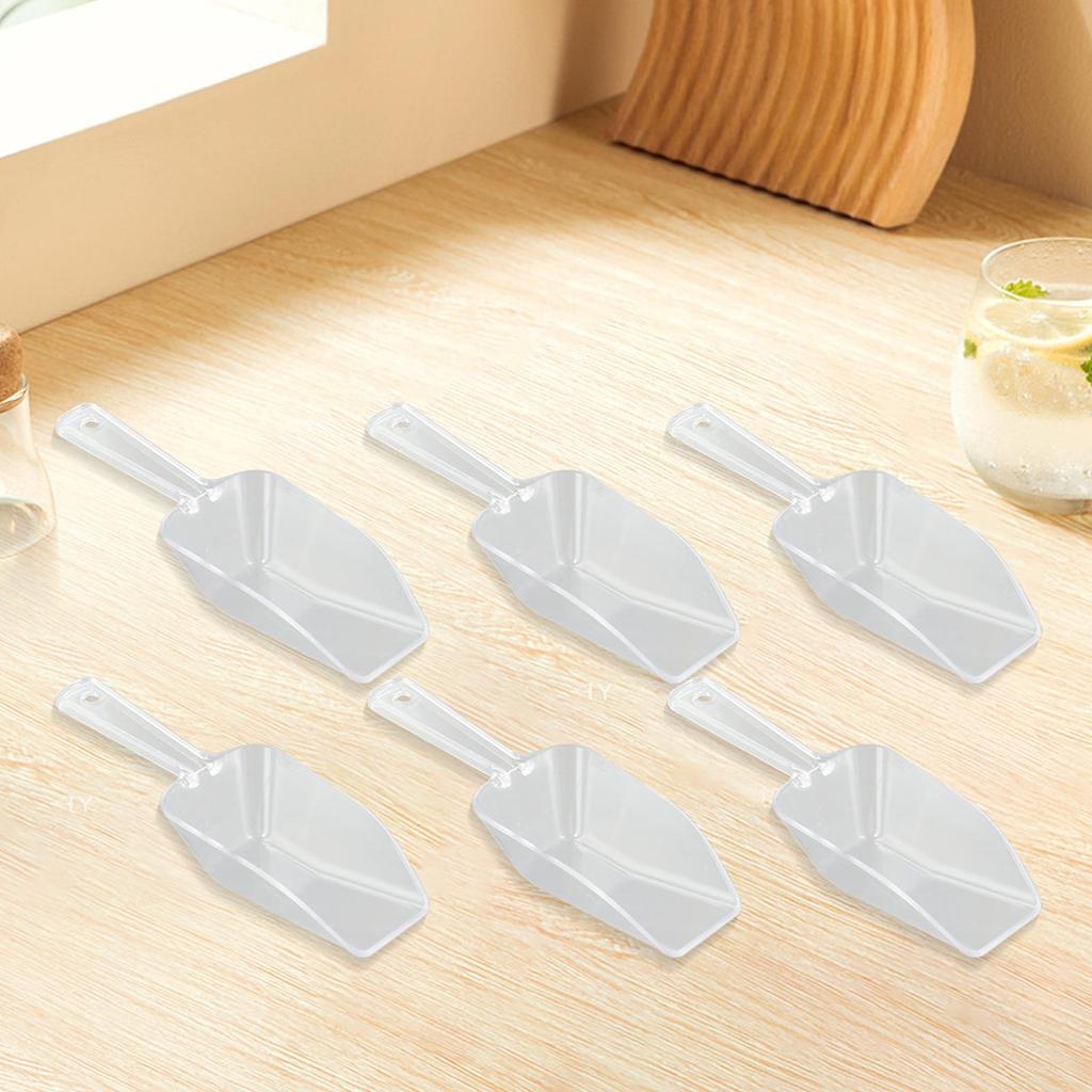Практичный набор из 6 пластиковых лопаток для льда для различных сервировочных нужд