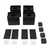 4 PCS 4in L Shaped Anti Vibration Pads Rectangular Non Slip Foot Pad Bed Risers for Washing Machine