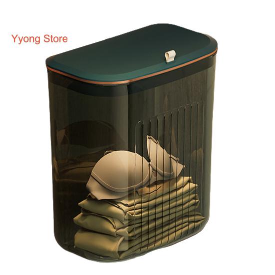 Enlarge Caliber Hanging Trash Bin with Lid Punching Free Strong Load-bearing Kitchen Large Capacity Wall Mounted Garbage Can Household Products