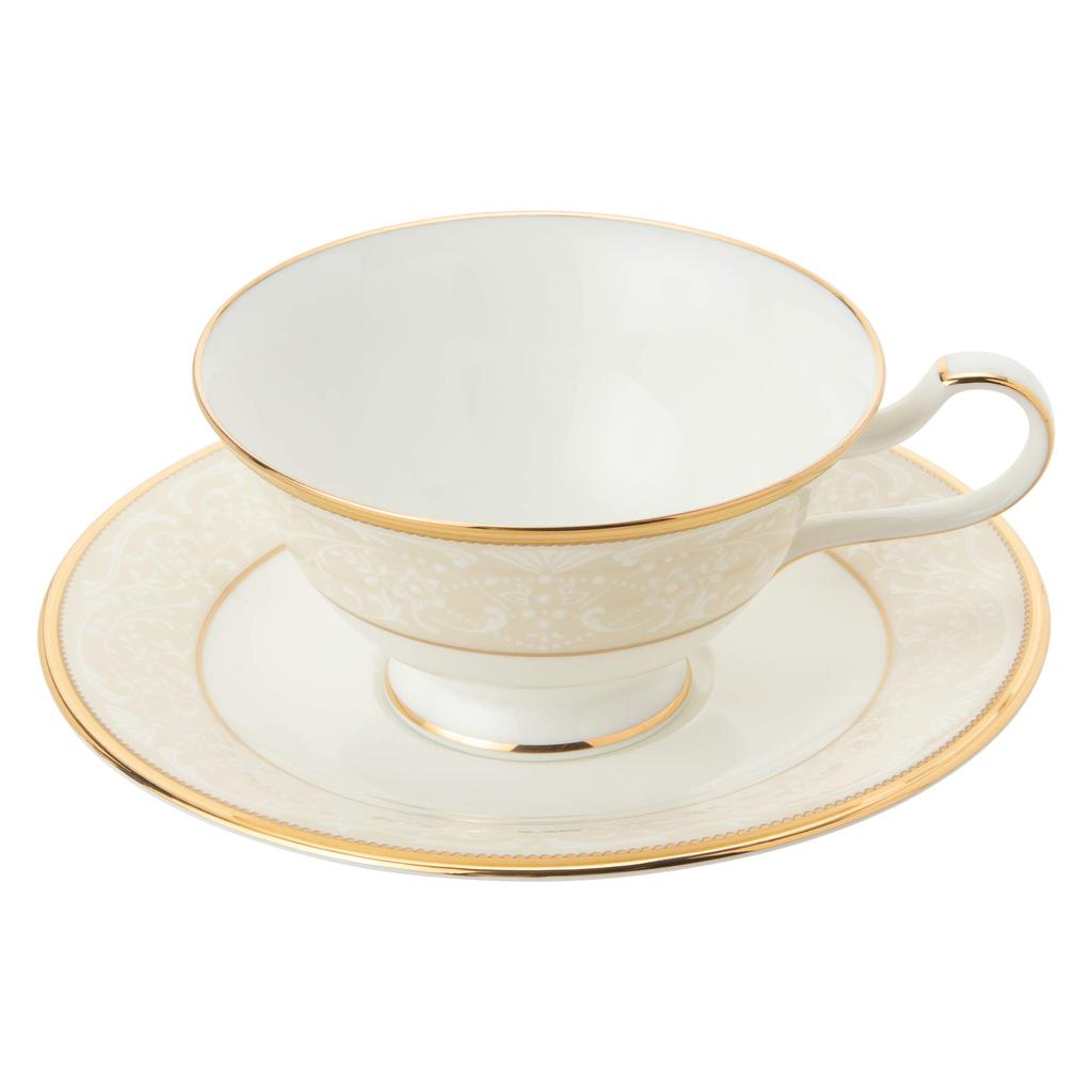 Noritake Cup Saucer 220cc White Palace Bone China & (Coffee Tea) T59587/4753