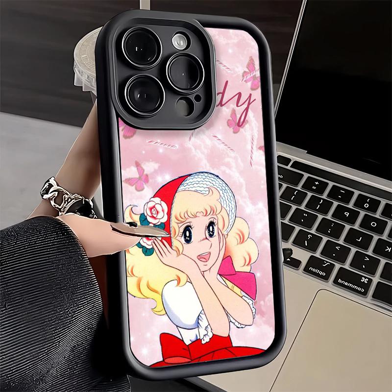 Чехол для телефона iPhone 17 Air 16E 15 16 Pro Max Аниме Конфеты Конфетный Чехол 14 Plus 13 12 Mini Мягкий Силиконовый Fundas