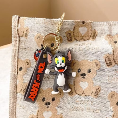KalaCase Tom and Jerry Keychain, Creative Anime Keychain, Smart Comic Style, Stylish and Simple, School Bag Decoration, Style 1