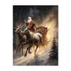 Merry Christmas Holiday Decorative Canvas Painting Nordic Santa Claus City Snow Scene Posters Living Room Wall Art Home Decor