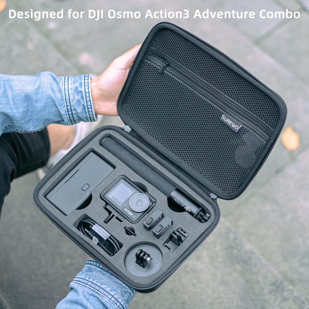 SUREWO Водонепроницаемая дорожная сумка для переноски для DJI Osmo Action 5 Pro, Совместима с аксессуарами DJI Osmo Action 5 Pro43 Expedition Set