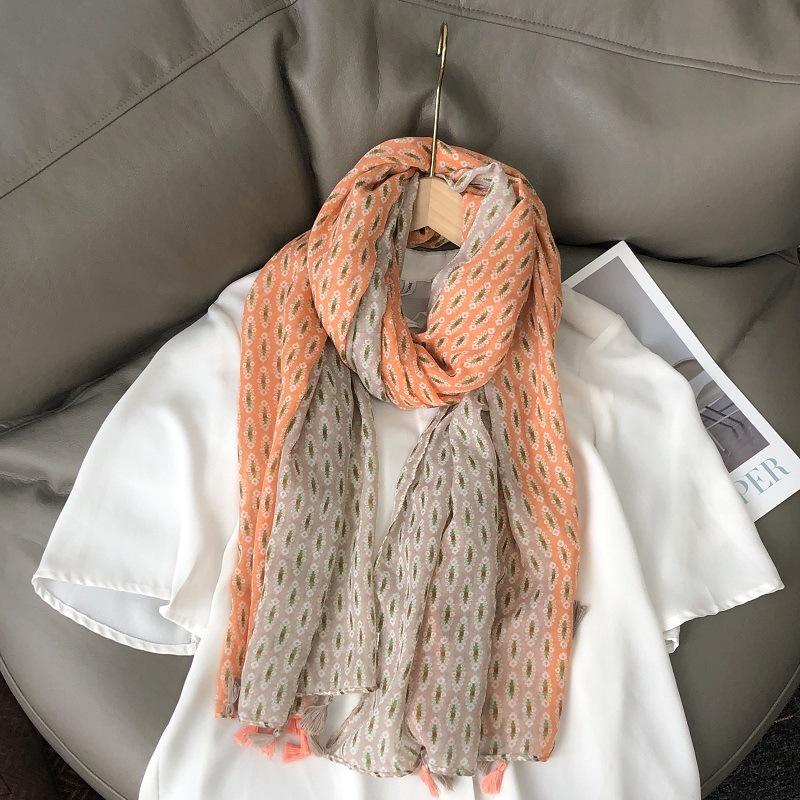 36 Designs Floral Print Voile Tassel Viscose Shawl Scarf Soft Thin Wrap Pashmina Headband Bufandas Muslim Hijab Sjaal 180*90Cm
