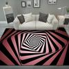 3D Visual Whirlwind Carpet Optical Illusion Bedroom Floor Mat Living Room Coffee Table Rug Unique Decorative Carpet