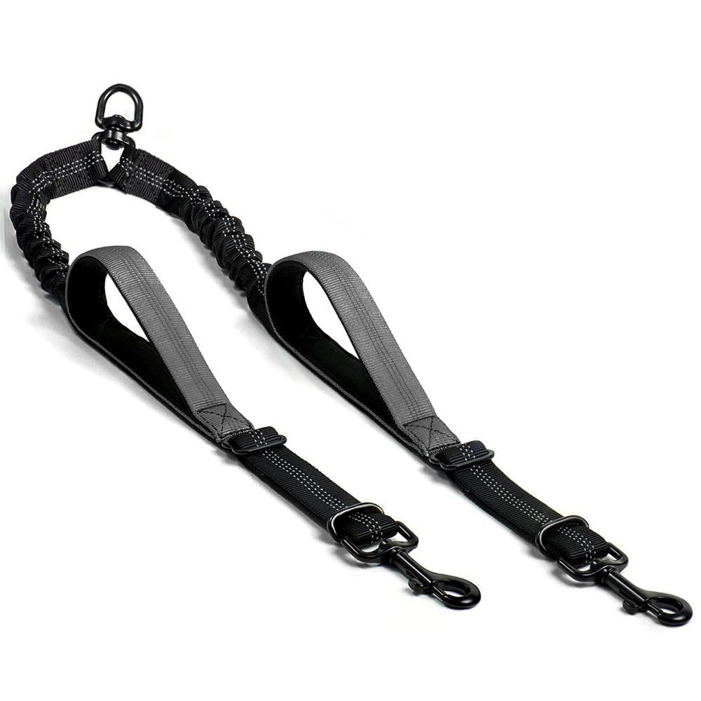 Shock Absorbing Dual Dog Leash No-Tangle Pet Walking Rope Two Dog Lead Rope Two Dogs Walking
