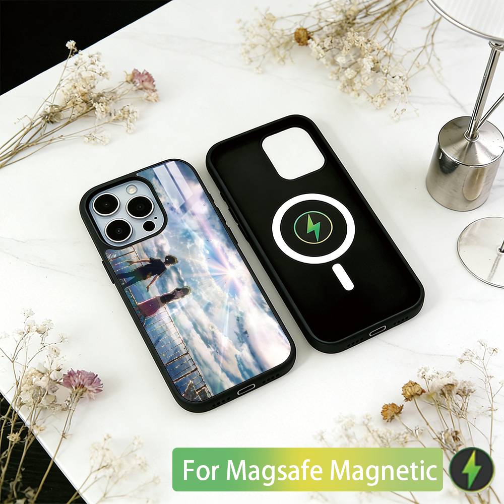 Weathering With You Phone Case For iPhone17,16,15,14,13,12,11 Plus,Pro Magnetic For Magsafe Wireless Charging