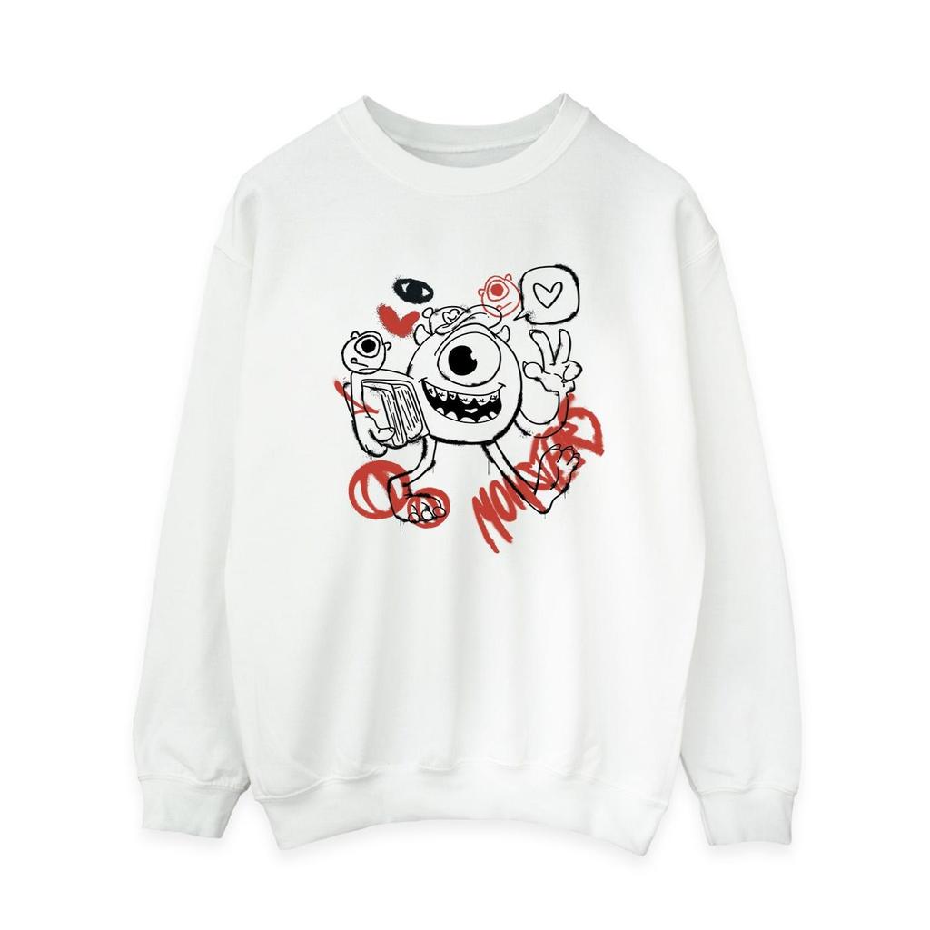 Monsters Inc Womens/Ladies Mike Graffiti Sweatshirt