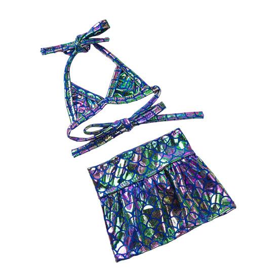 Бикини-платье для собак, сверкающий купальник для собак, купальный костюм «русалка» с блестящей чешуей, летний пляжный наряд для маленьких и средних кошек и собак