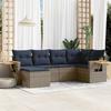 VidaXL Garden Lounge Set with Cushions 6 Pcs, Patio Sofas, Furniture Set, Outdoor Terrace Furniture, Grey 3227020