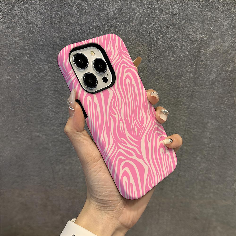 For iPhone 16 Pro Max Case Pattern Design TPU PC Heat Transfer Glossy Phone Cover