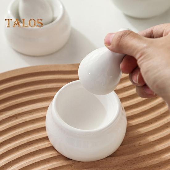 Ceramic Mortar And Pestle Set for Grinding Spices Herbs And More Kitchen Decor Essential Durable Herb Grinder Pill Crusher