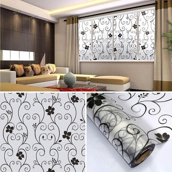 Household Privacy Window Film Frosted Glass Door Film Adhesive Window Cling Stickers Decoration