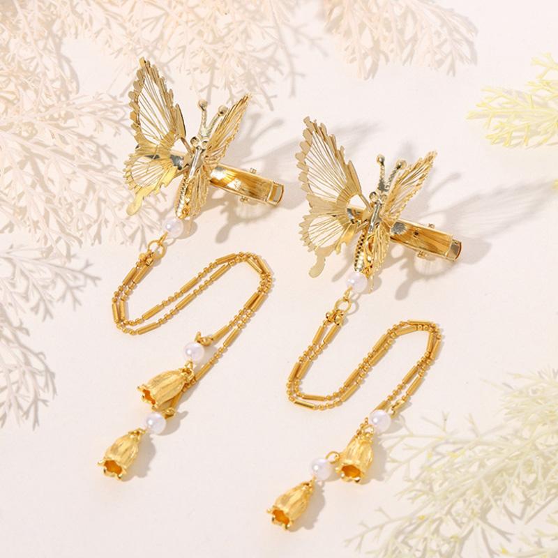 Butterfly Three-dimensional Tassel Hairpins Hair Pins Accessories Pins Ornaments Jewelry