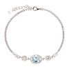 Jewelry Earrings S925 Sterling Silver With Natural Topaz Amethyst Garnet Color Treasure Bracelet Women