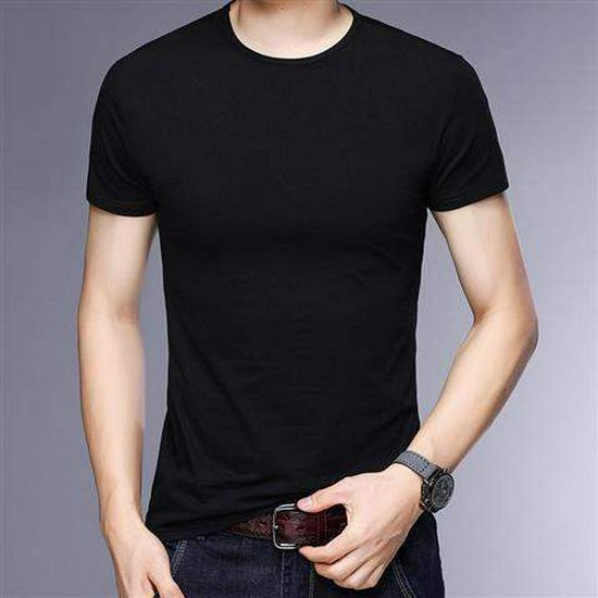 Men's Slim Fit V-Neck Short Sleeve T-Shirt - Solid Color, Trendy Innerwear, White